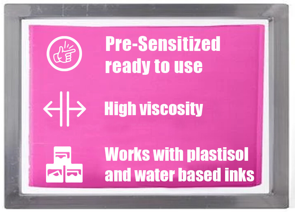 Ecotex® Red High Viscosity Textile Emulsion For Screen Printing - All Sizes