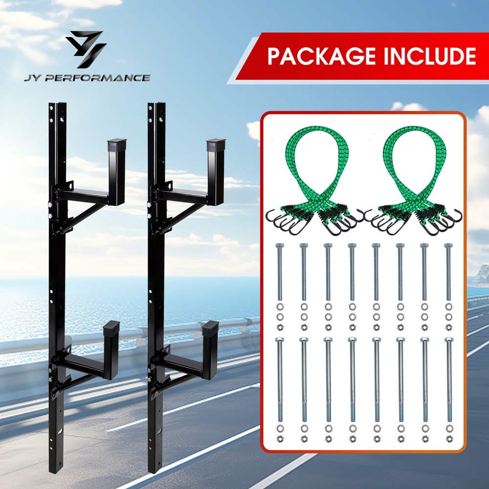Adjustable Trailer Side Ladder Rack for Enclosed Trailers Exterior Wall Mount