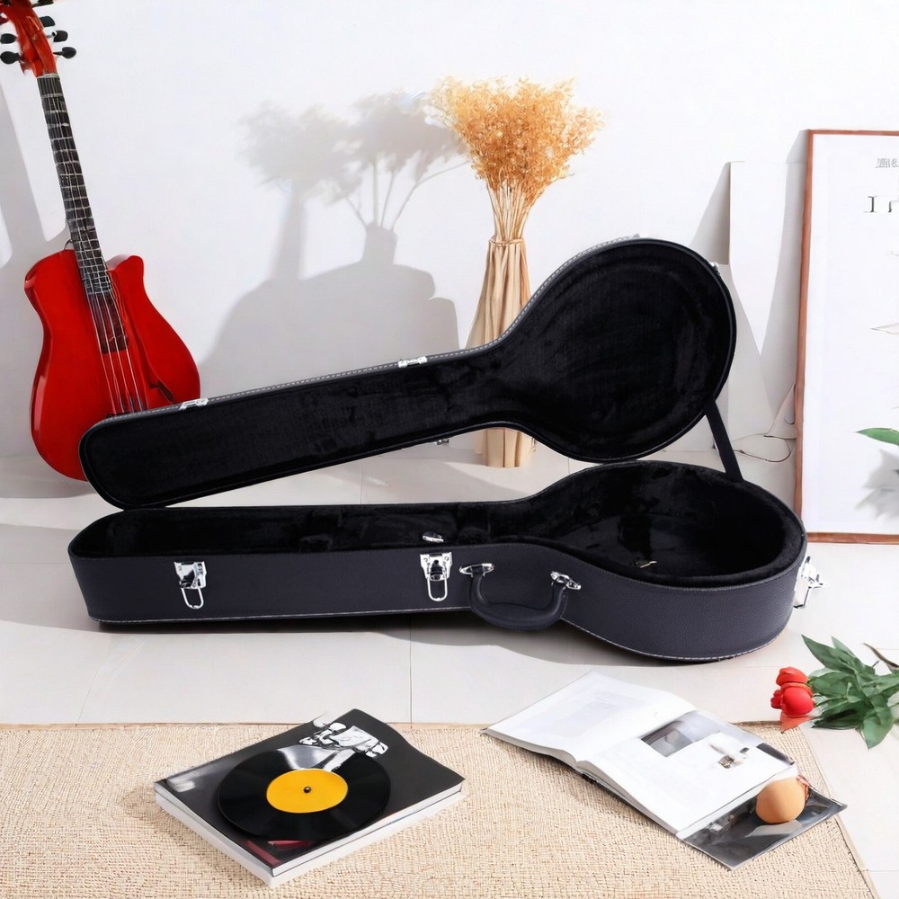 Black 5-6 String Banjos Hard Shell Case With Microgroove, Banjoline Hard Case
