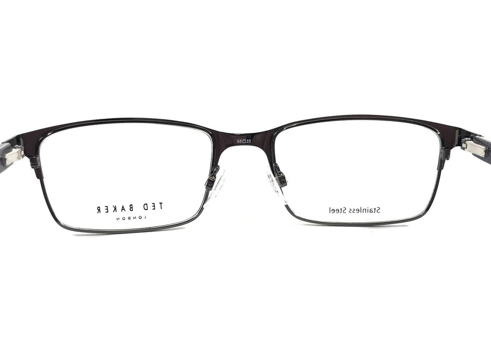 Ted Baker Eyeglasses Frames TM521 BLK Black Rectangle Full Rim 55-20-145