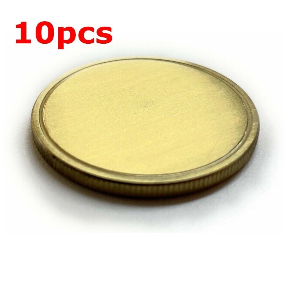 10pcs Blank Brass Challenge Coin 40mm - Laser Engravable