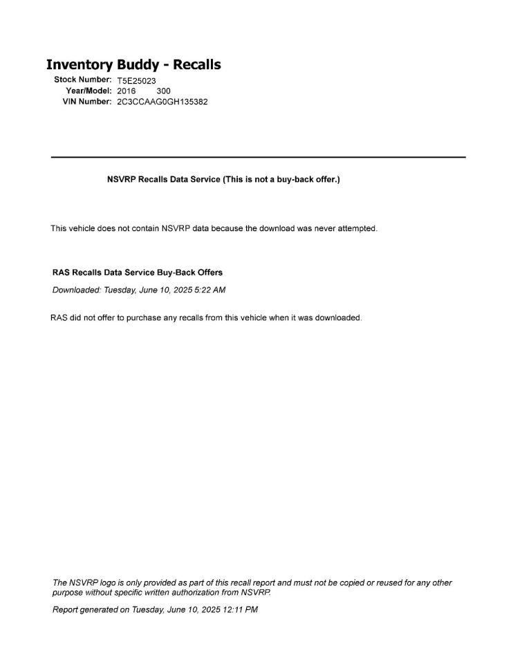 300 2016 Transmission Shift 928696