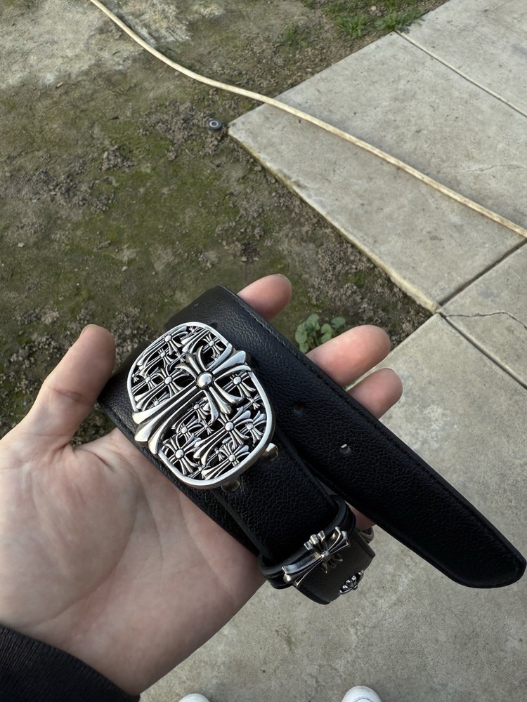 Leather Chrome Belt