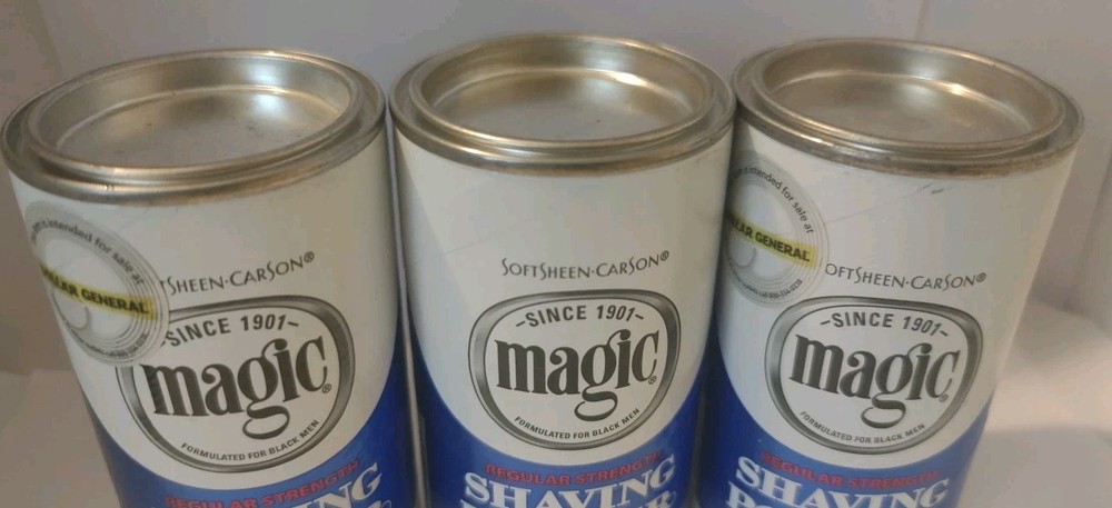 3x Softsheen Carson Magic Regular Shaving Powders! New 5oz each
