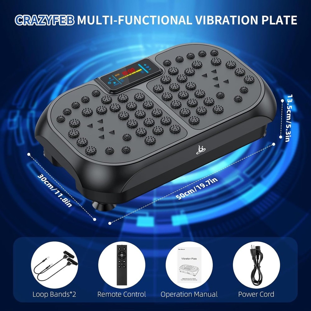 Vibration Plate Exercise Machine - Crazyfeb Vibration Plate for Lymphatic Draina
