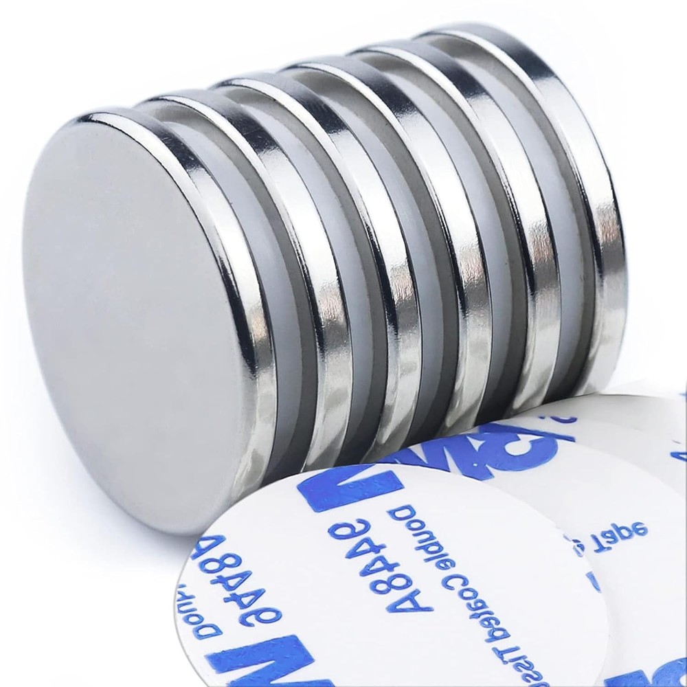 Powerful Neodymium Magnet Pack - Silver, 1.26 inch, 6 pcs