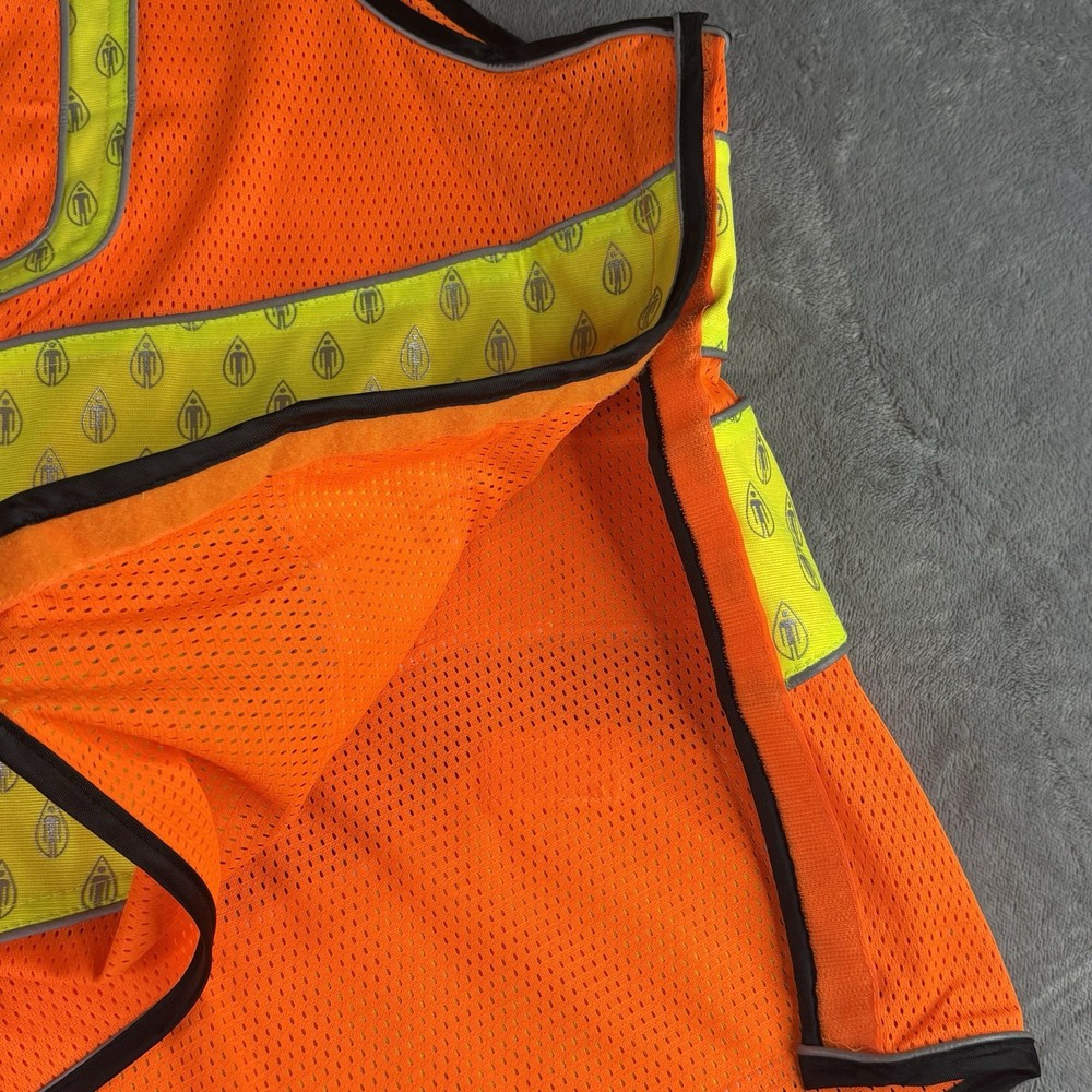 Coumiee Breakaway Safety Vest Custom Reflective 3X Orange Yellow Hook Loop Close