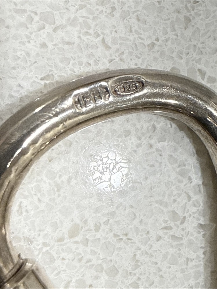 Sterling Silver Pill Box Key Ring