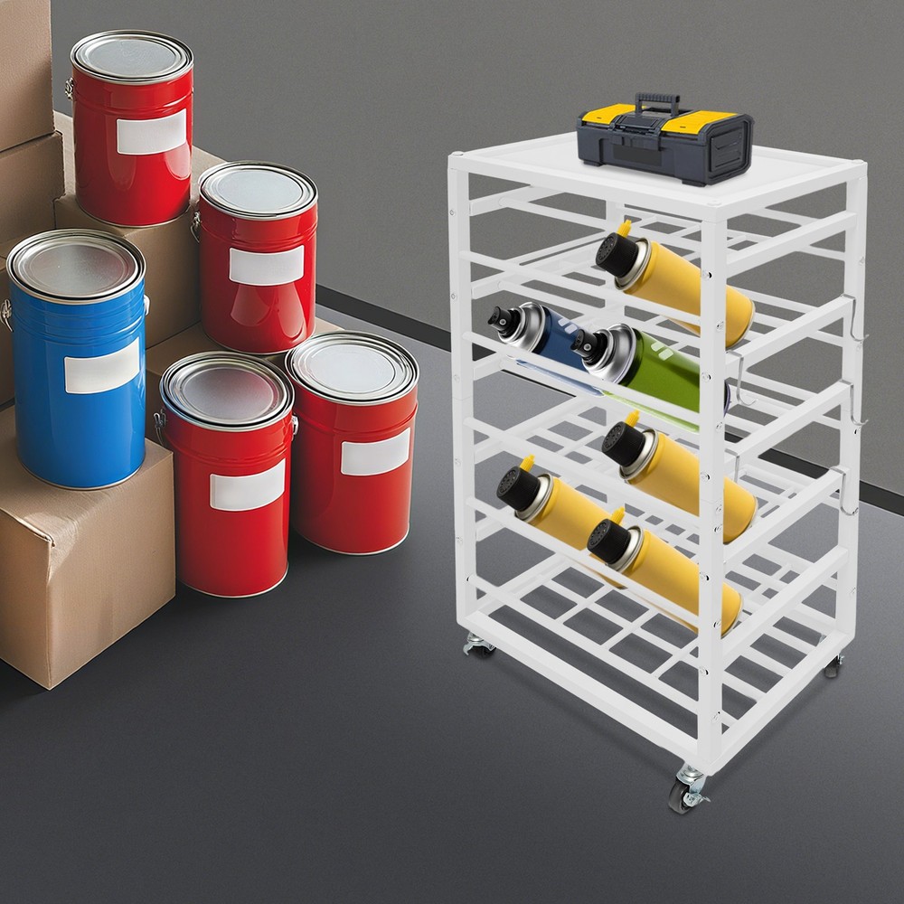Paint Organizer Storage Rack Paints Storage Cart Rolling Paint Bottle Organizer