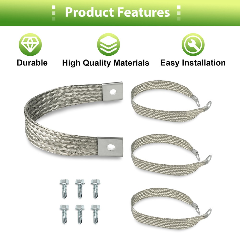 40140 Engine Braided Ground Strap Kit Set of 4
