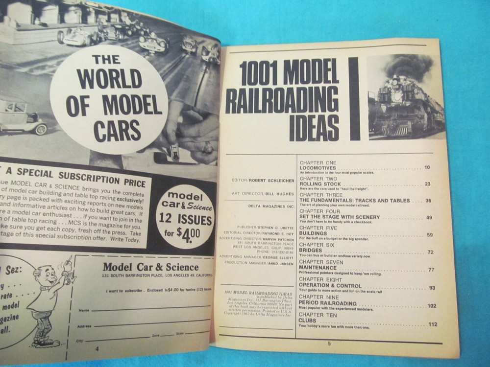 1968 MODEL RAILROADING IDEAD TRAINS MAGAZINE BOOK