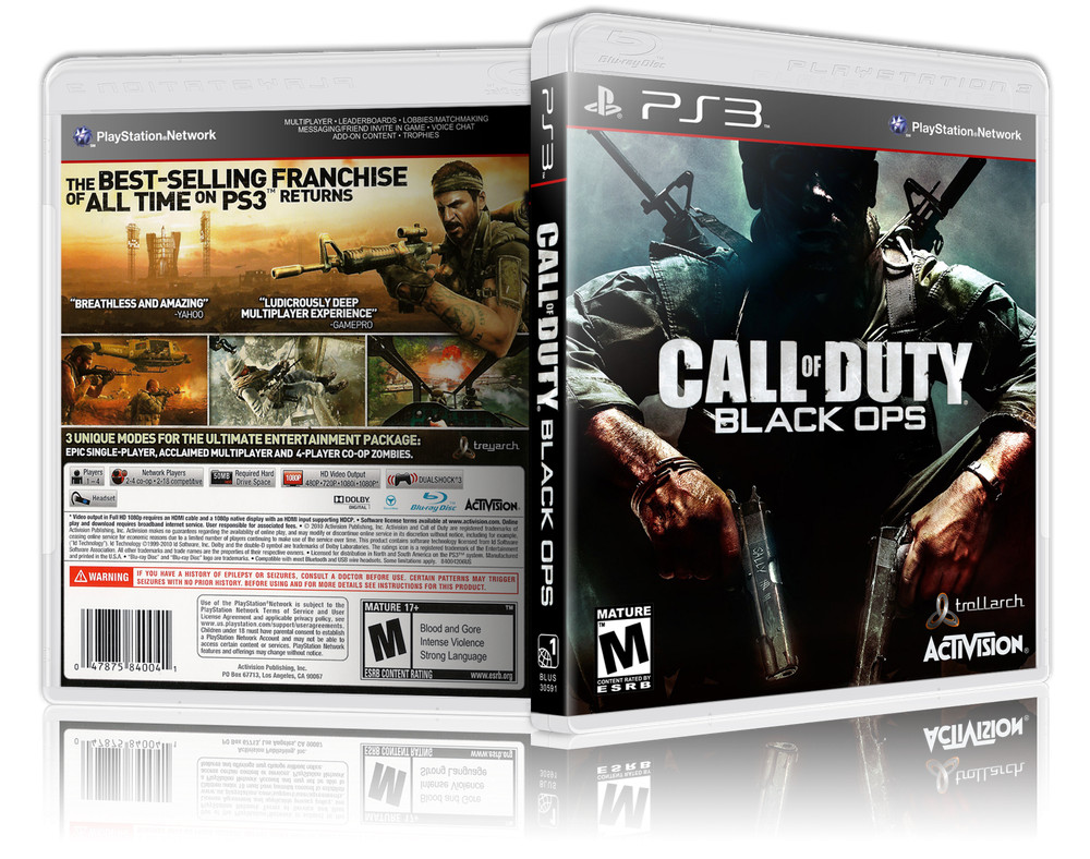 Call Of Duty Black Ops Replacement  PS3 Cover and Case. NO GAME!!