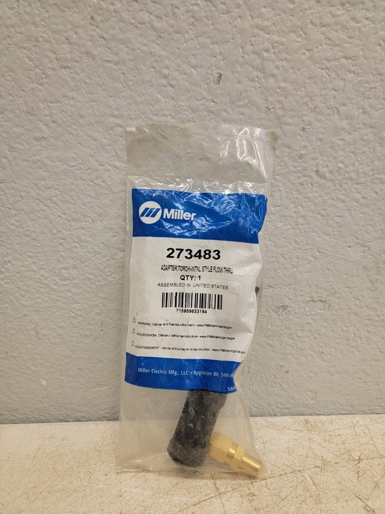(2) Miller 273483 , Adapter , Torch-Intnl Style Flow Thru