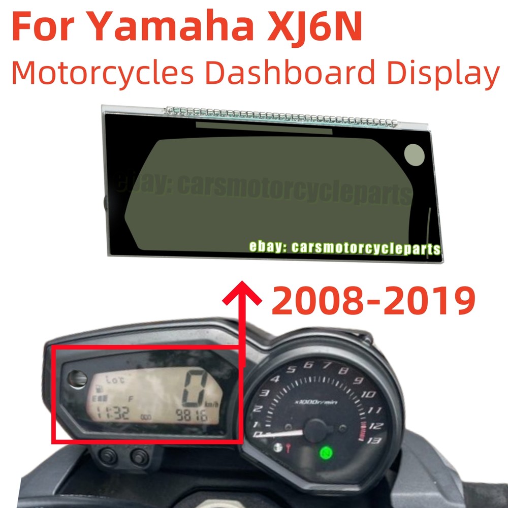 Dashboard Display For Yamaha XJ6N 2008-19 Instrument Cluster Screen Replacement