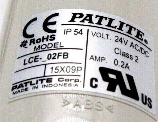 NEW PATLITE LCE-02FB STACKLIGHT 24V LCE02FB