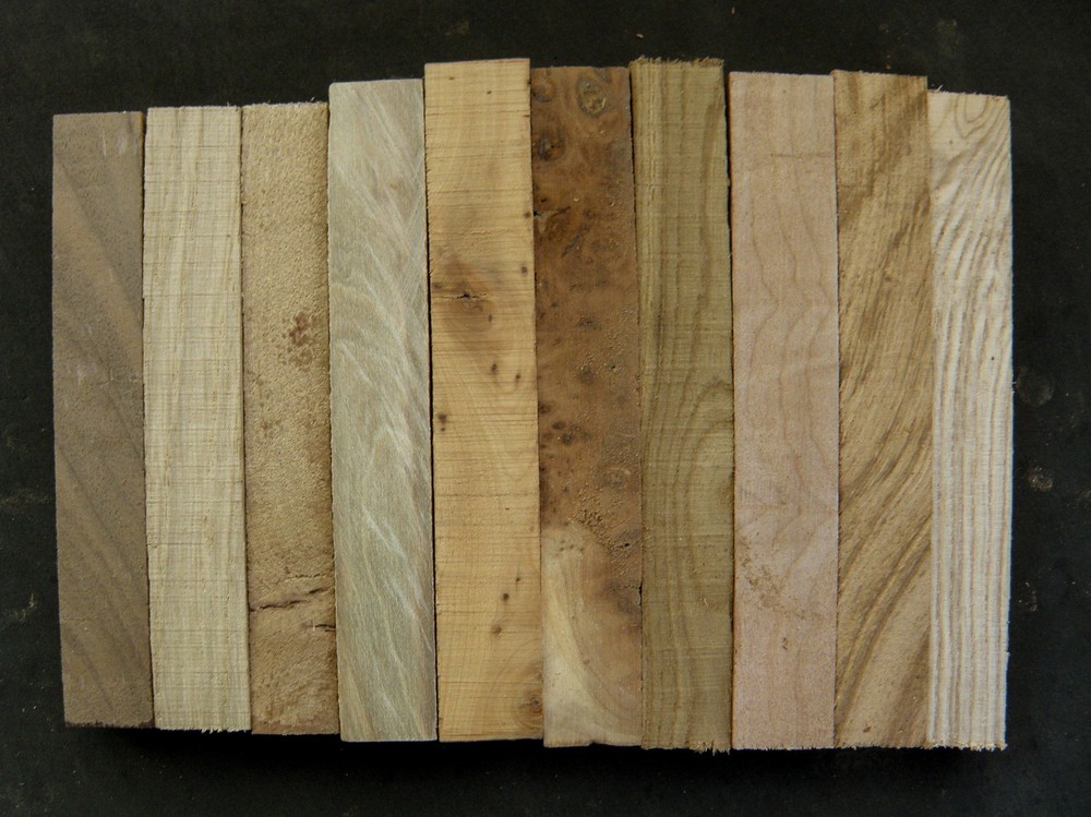 10 Different British Woods Pen Blanks  Set #7