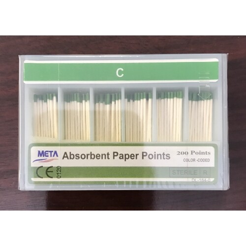 META ABSORBENT PAPER POINTS – COARSE BOX OF 200 POINTS