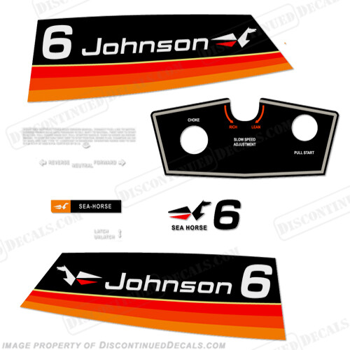 Fits Johnson 1974 6hp Decals