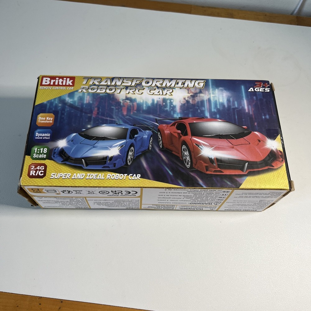 Britik Transforming Robot Remote Control Car 2.4ghz Open Box