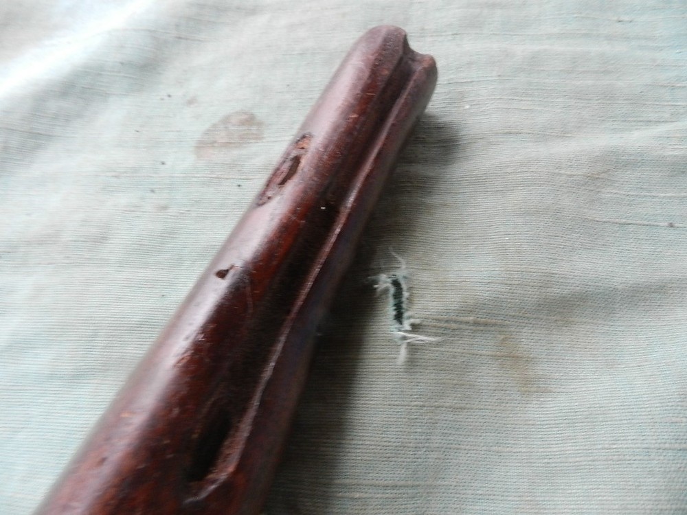 Early walnut flintlock pistol stock