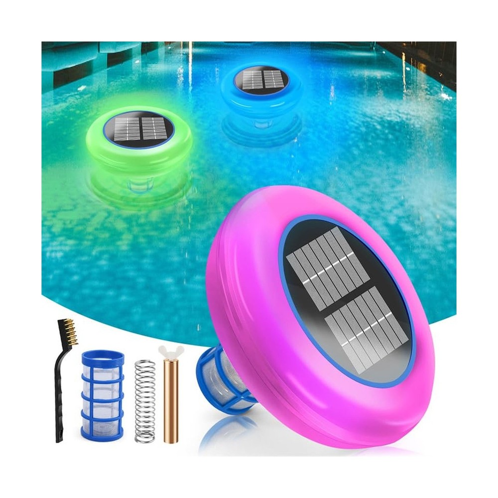 Pool Ionizer for Above Ground Pool, Upgraded Solar Ionizer Pool Auto Switchin...