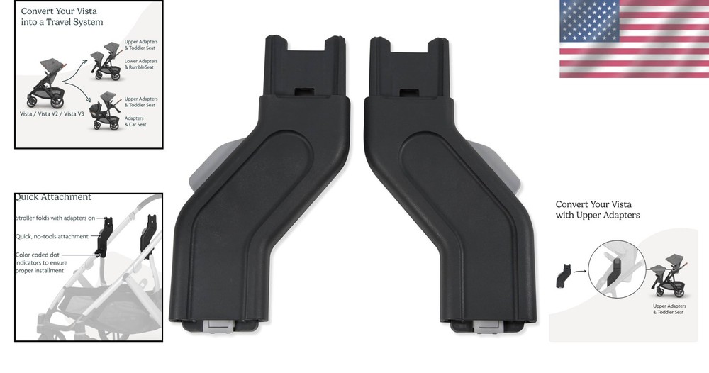 Space-Saving Upper Adapter for Vista, V2, V3 - Quick Installation, Fold-Friendly