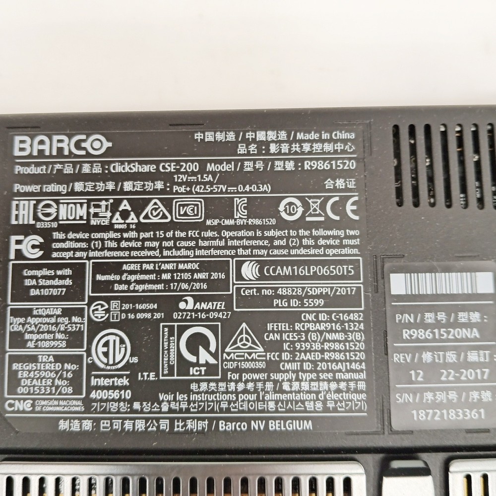 Barco Clickshare CSE-200 NA - R9861520NA