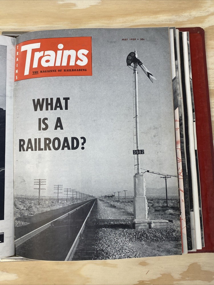Trains Magazine 1959 Full Set Binded