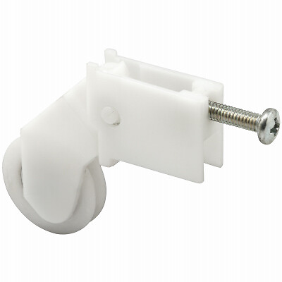 Roller Assembly, 1 in Dia Roller, 1/4 in W Roller, Nylon, White, 2-Roller - pack