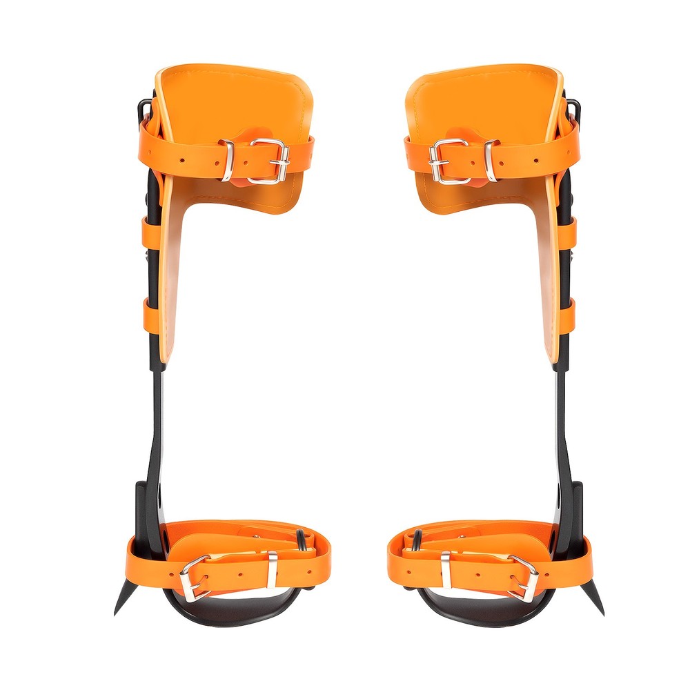 Adjustable Tree Climbing Spike Set Pole Climbing Spurs Steel Climber Strap Gaffs