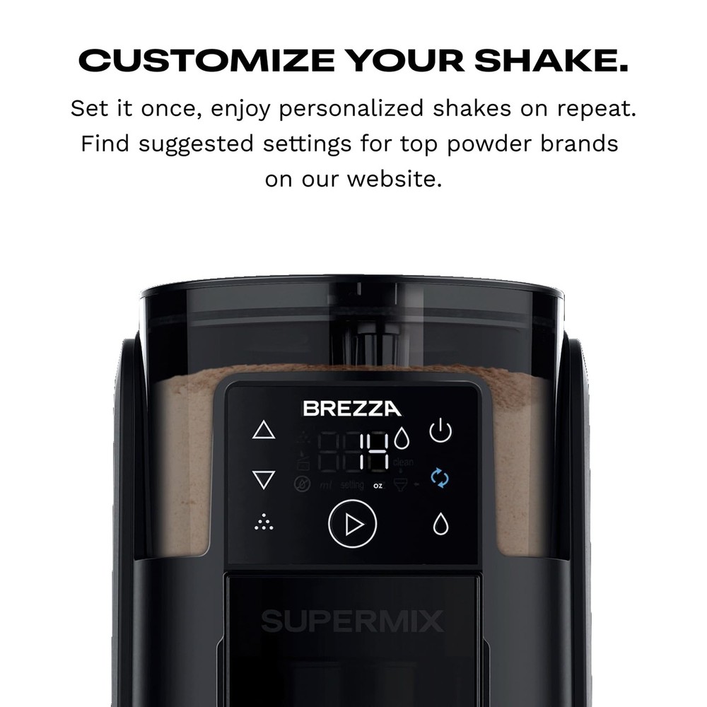 BREZZA Supermix Automatic Protein Shake Maker – Electric Powder Dispenser