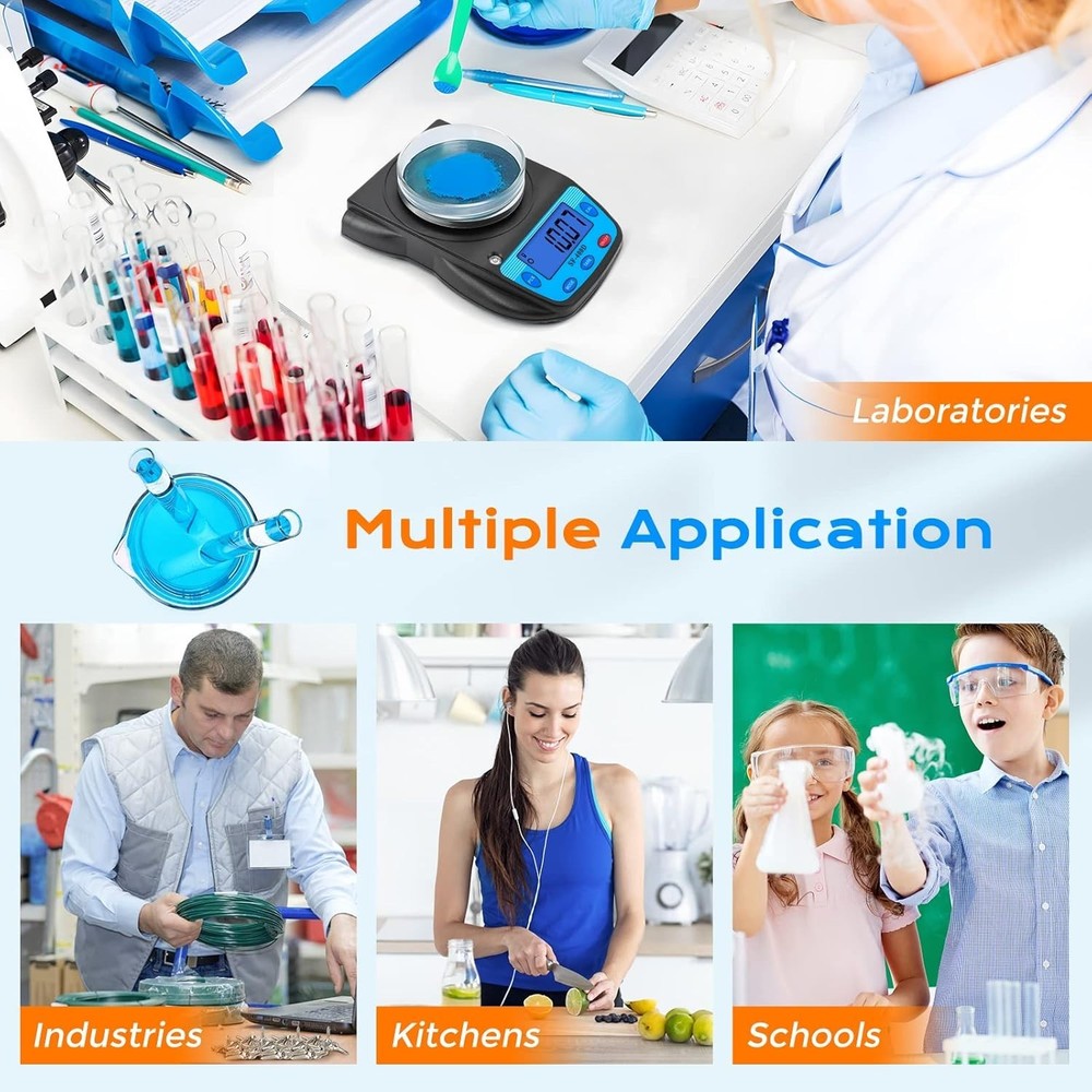 LCD Display Lab Scale with Tare Weighing Function and Multiple Measurement Units
