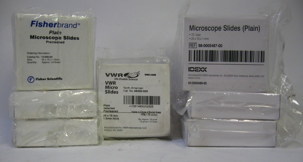 (Quantity - 3-1/2 Gross) Microscope Slides - Plain - 25mm x 75mm x 1mm