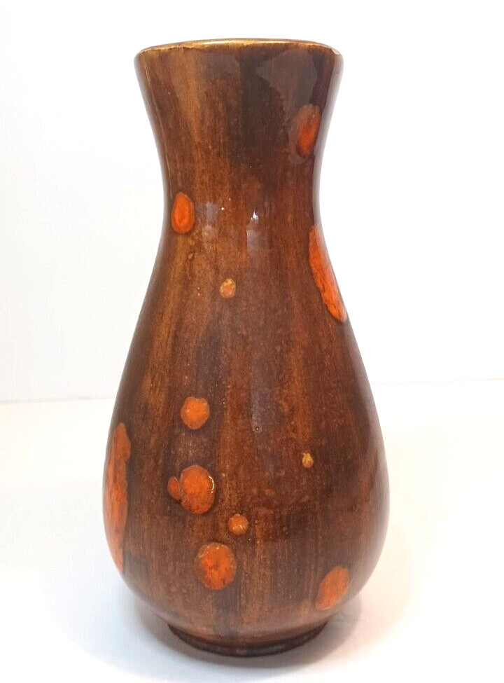 Brown Pitcher Vase Ewer 8" Tall
