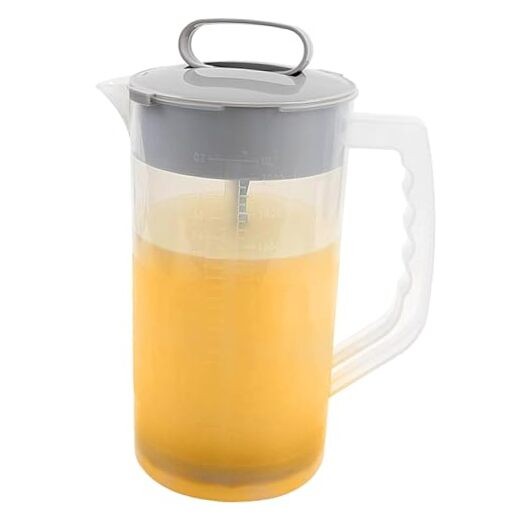 1 Pack Mixing Pitcher for Drinks 2 Quart/ 64oz Plastic Water Pitcher with 1 Pcs
