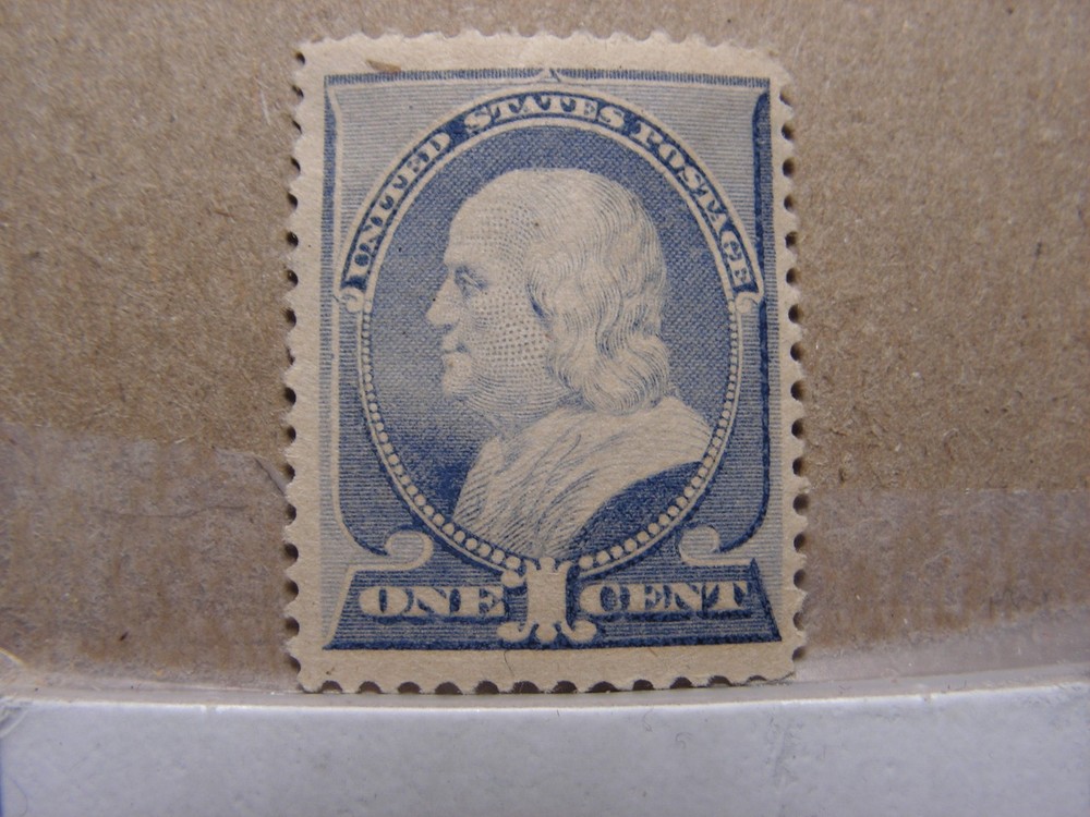 US Postage Stamps Scott # 212, Mint, With Glue, Hinged.