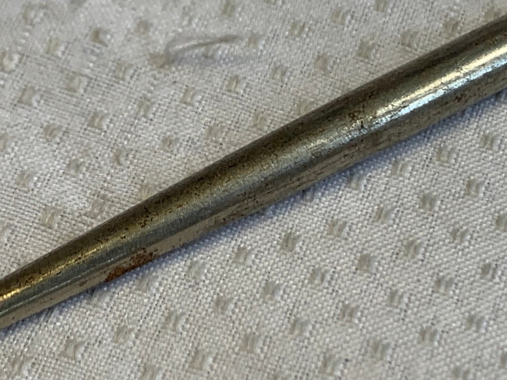 Antique Sterling Silver Handled Button Hook Lace Puller Floral Repousse Design
