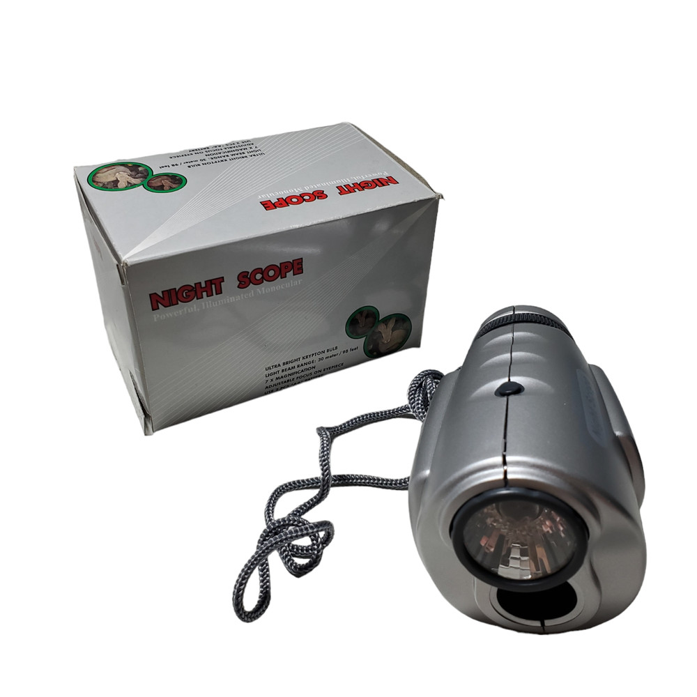 Night Scope Monocular Flashlight Handheld 7X-Magnification 30M-Range