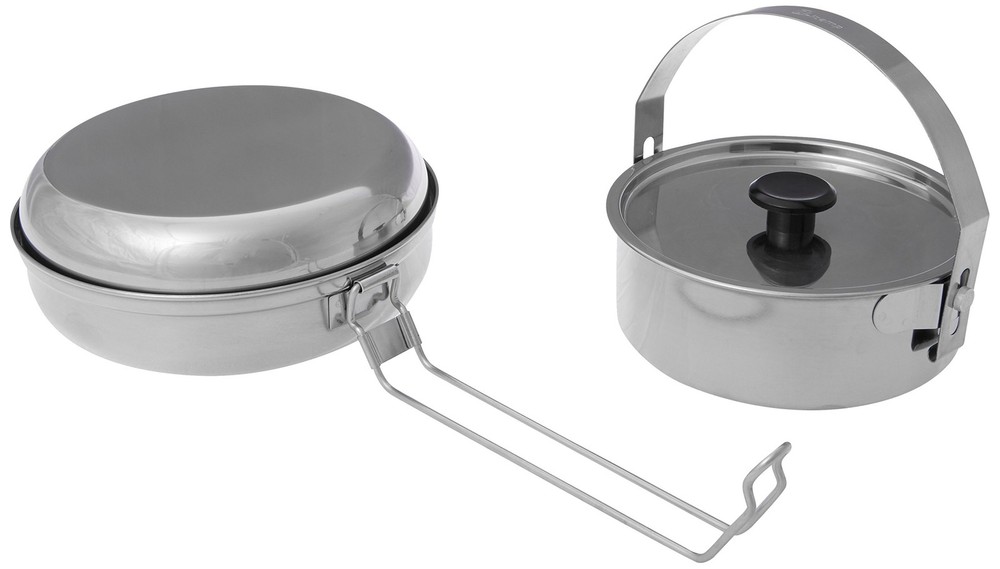 Olicamp Mess Kit - Lightweight Steel, Compact, 6pc Cookware Set
