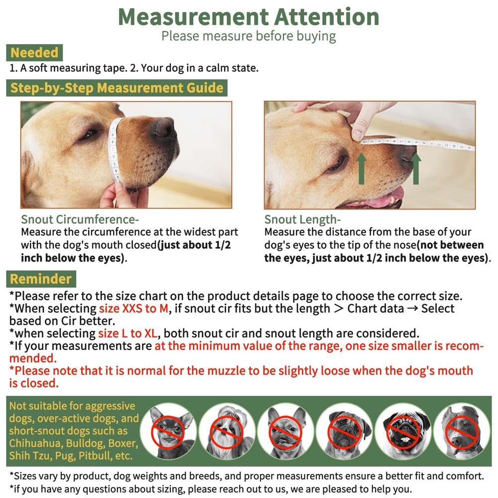 Dog Muzzle, Mesh Muzzle with Panting Room for Large Medium Small Sized Dogs, ...