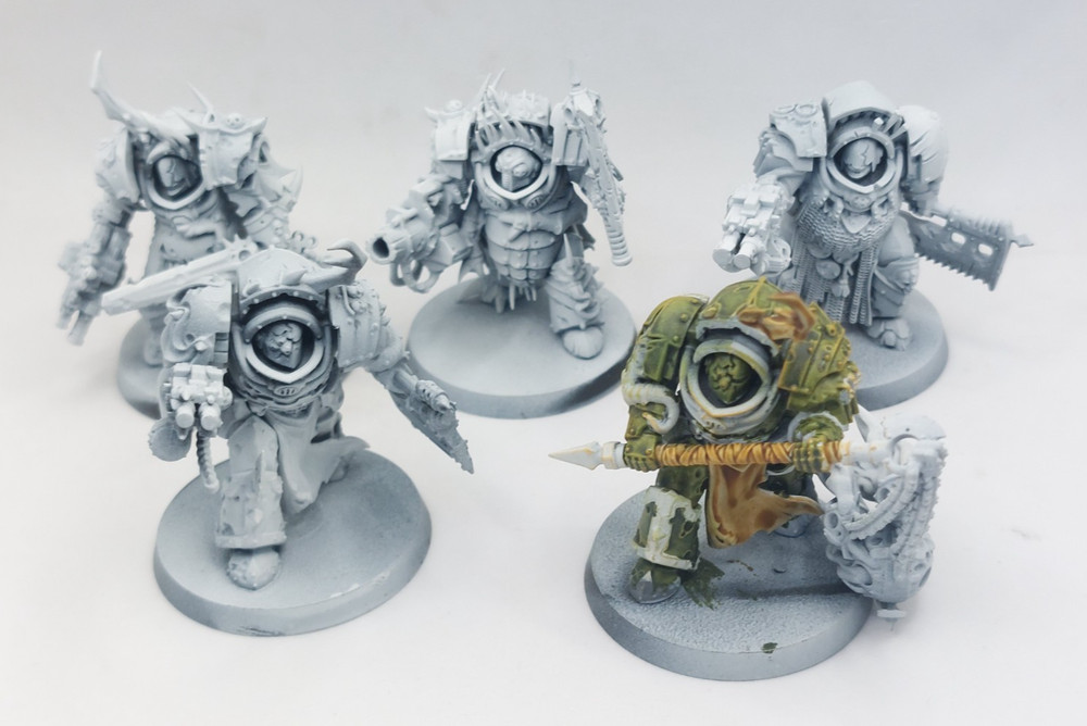 Blightlord Terminators x5 - Death Guard - Warhammer 40K.