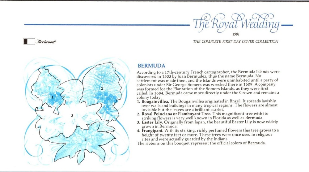 Bermuda FDC 1981 Royal Wedding - J29360