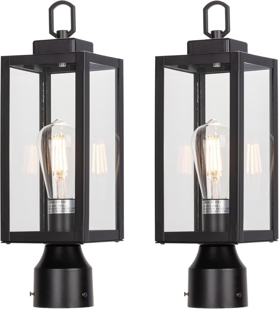 LIT-PaTH Outdoor Post Lighting Fixture with E26 Medium Base Max 60W, Metal...