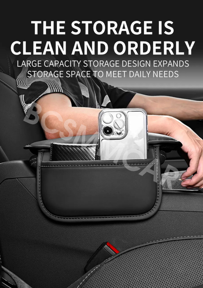 Seat Armrest Cushion Protector Storage Pad Leather For Car Interior Accessories