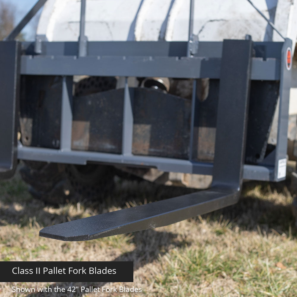 Titan Attachments 60in Pallet Fork Blades, Class II Carriage Mounting