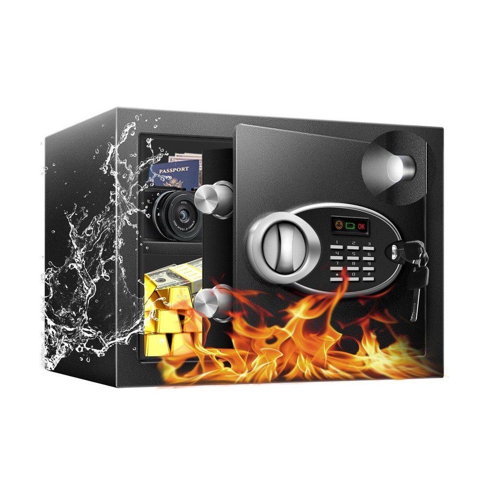 1.8 Cu Ft Safe Box with Fireproof Waterproof for Documents - Steel Security P...