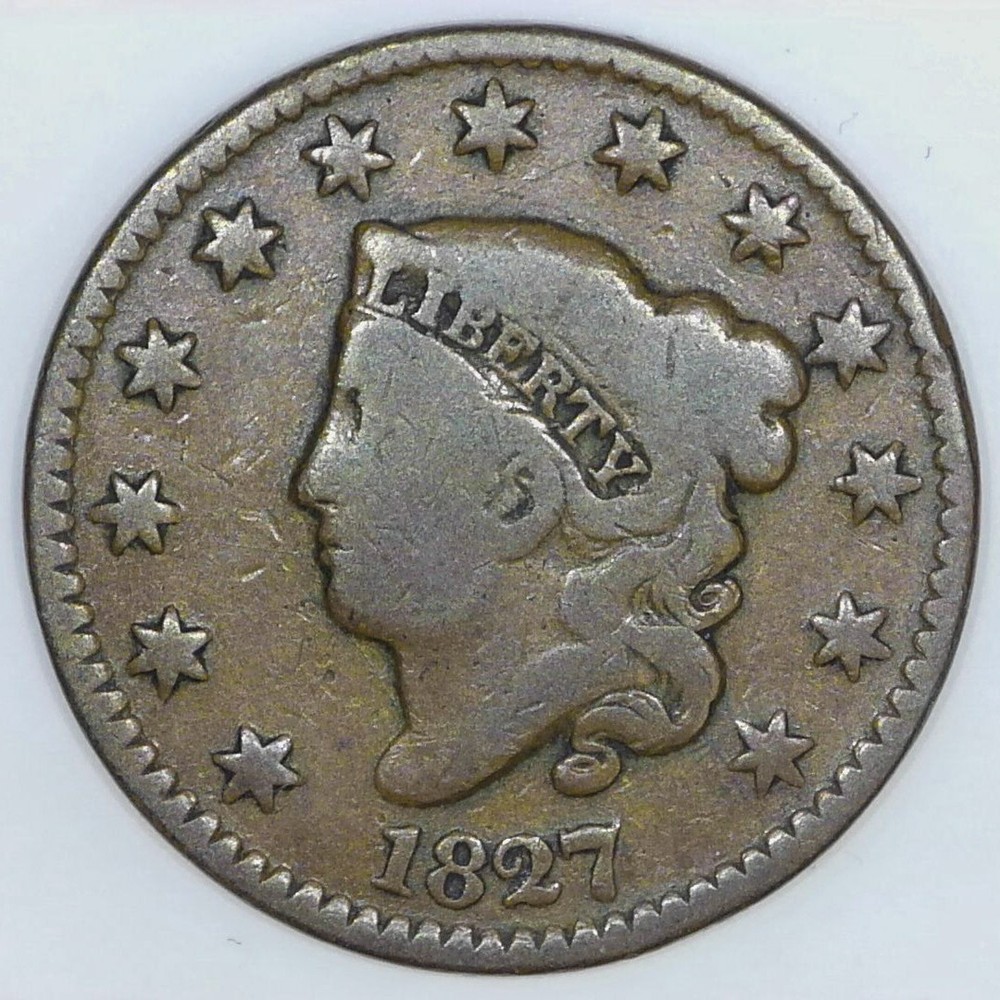1827 Coronet Head Large Cent VG h619