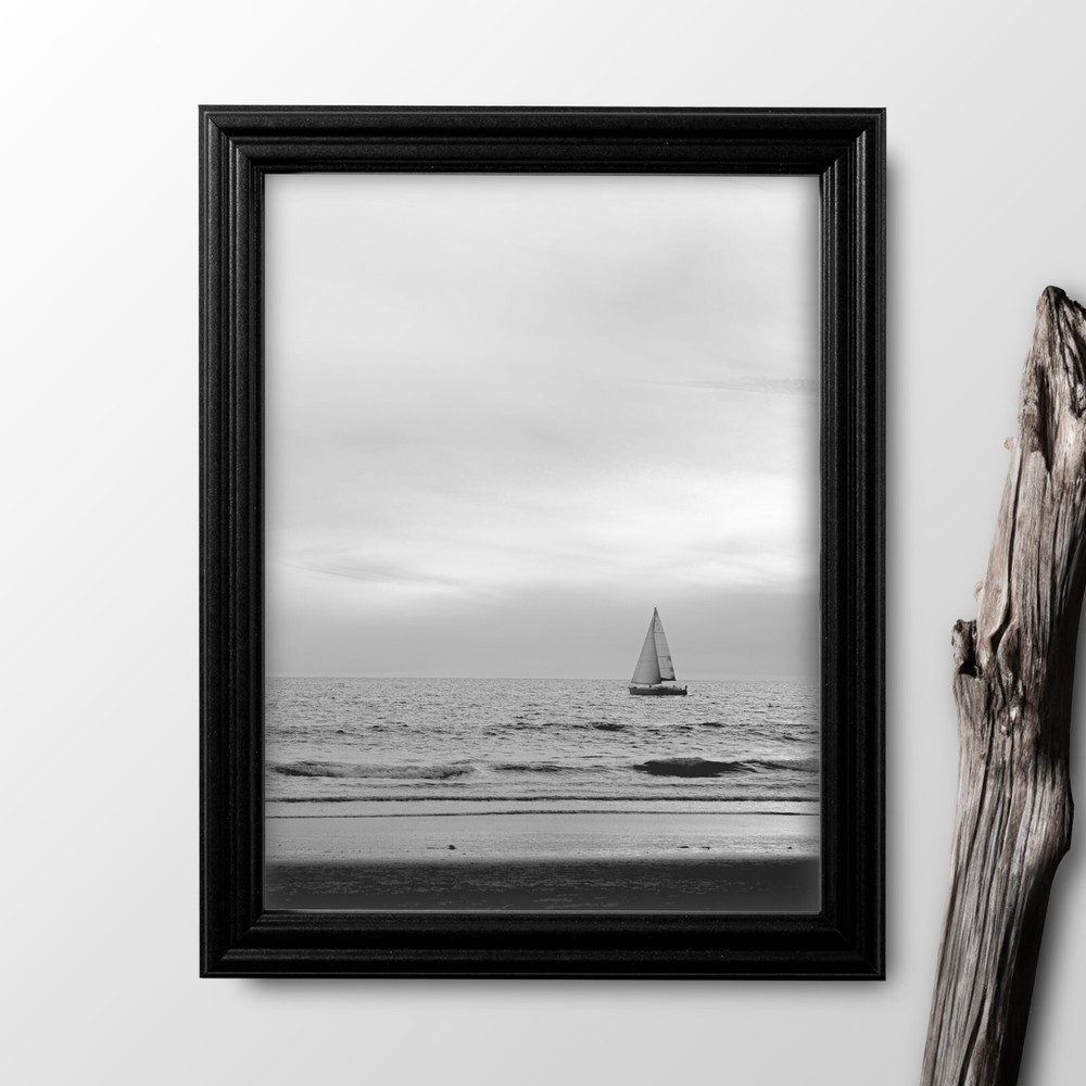 US ART Frames 0.75" Black Solid Poplar Wood Picture Poster Frames S-B