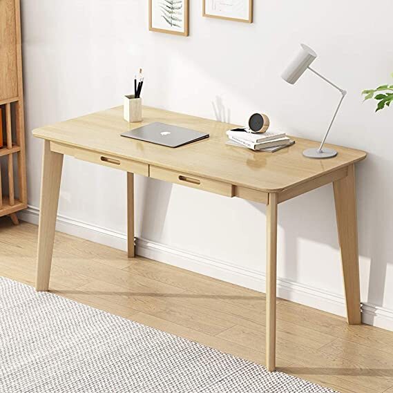Wood Workbench Computer Desk with Drawer PC Desk Laptop Study Table Workstation
