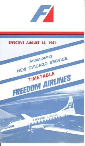 Freedom Airlines timetable 1981/08/15